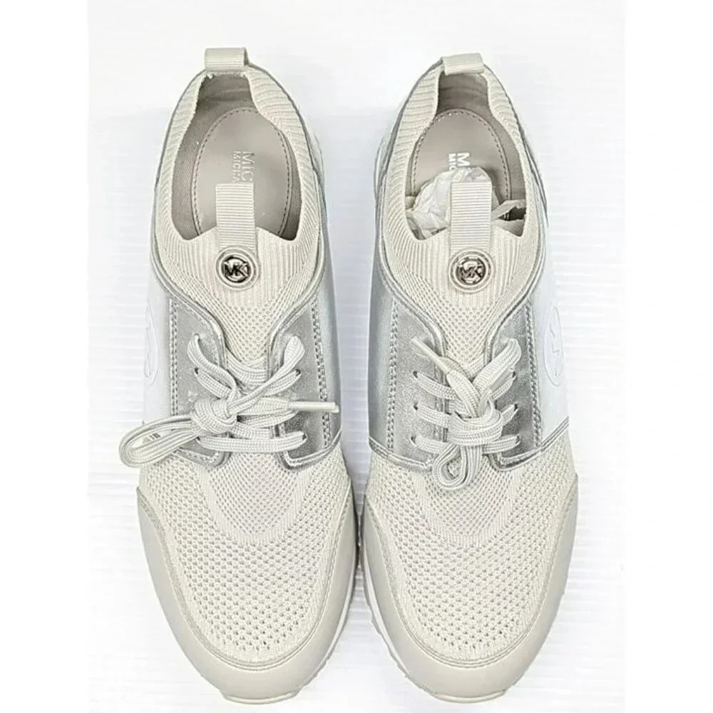 Michael Kors Women's Dash Knit Trainer Sneakers Silver Size 9.5 M (MSRP $165) - Picture 4 of 9